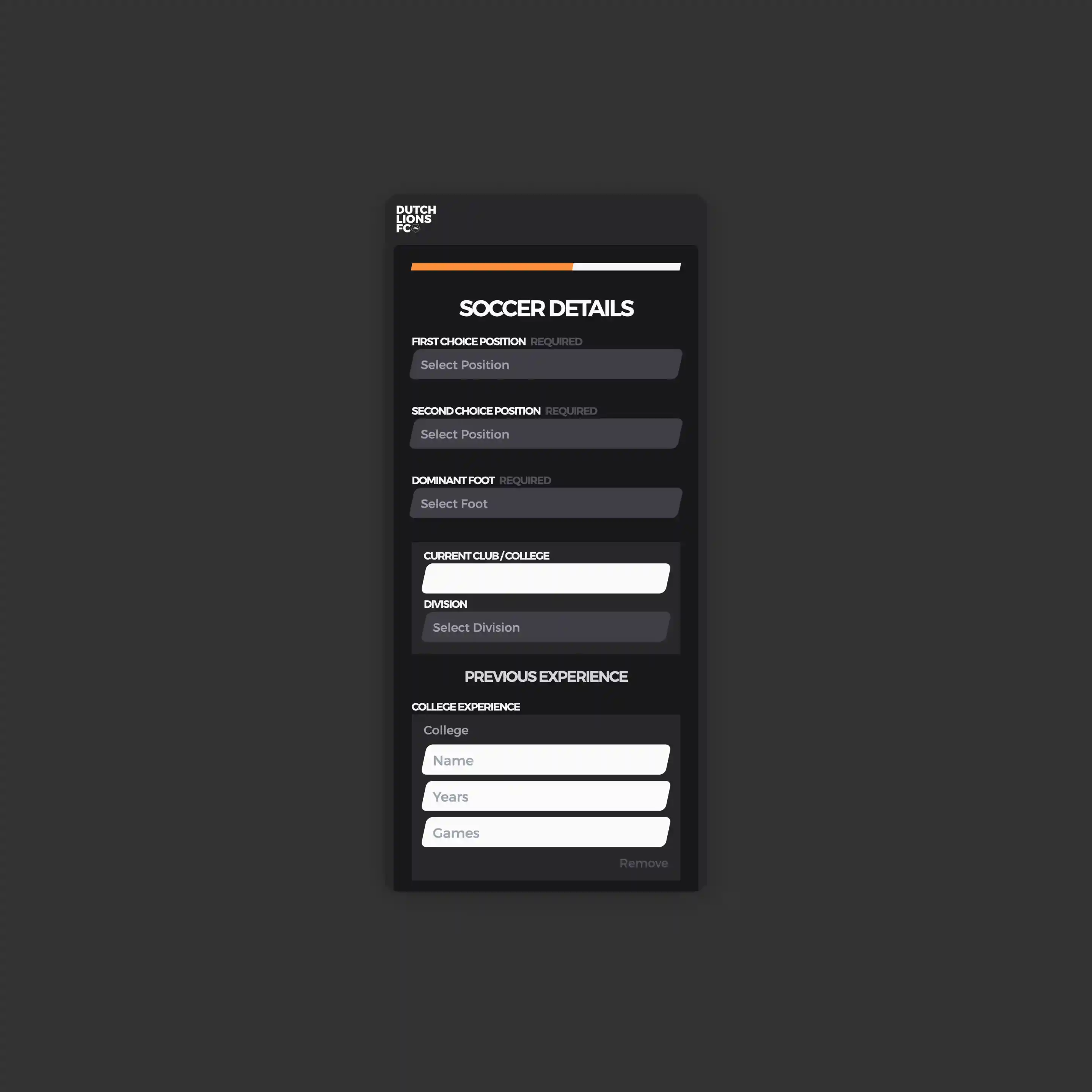 Dutch Lions FC — registration and payment systems featured image